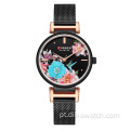 CURREN 9053 Clássico Moda Feminina Relógios de Pulso de Couro Quartzo Casual Relógio Fancy Charm Vestido Feminino Japonês Relógio Movimento